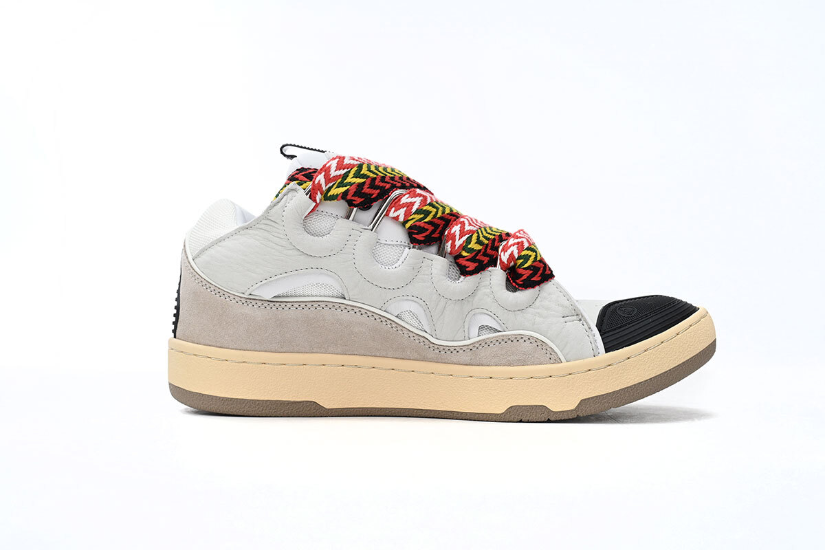 Coco Shoes Lanvin Leather Curb White Black Gum - Cocoshoesvip.net