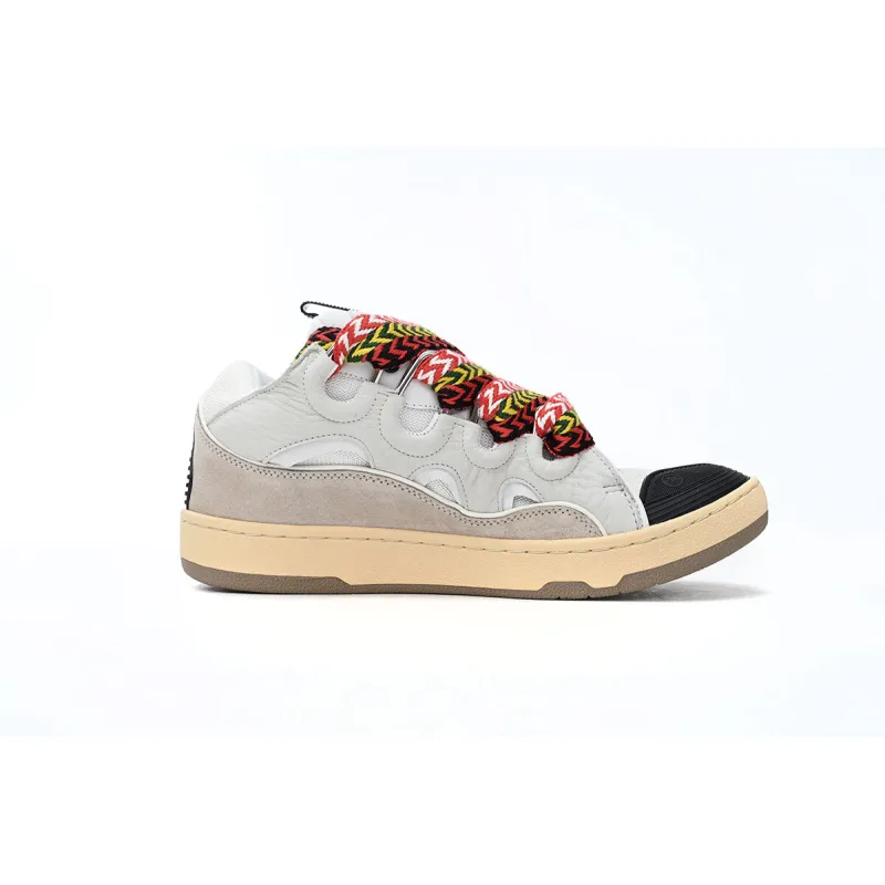 Coco Shoes Lanvin Leather Curb White Black Gum - Cocoshoesvip.net