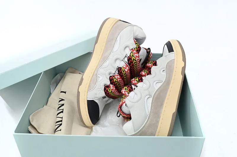 Coco Shoes Lanvin Leather Curb White Black Gum - Cocoshoesvip.net