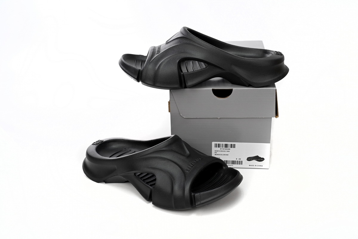 Coco Shoes Balenciaga Mold Slide Sandal Black 653874W3CE21000 - Cocoshoesvip.net