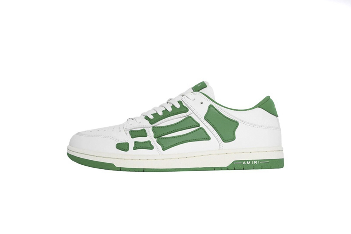 Coco Shoes Amiri Skel Top Low White Green MFS003-114 - Cocoshoesvip.net