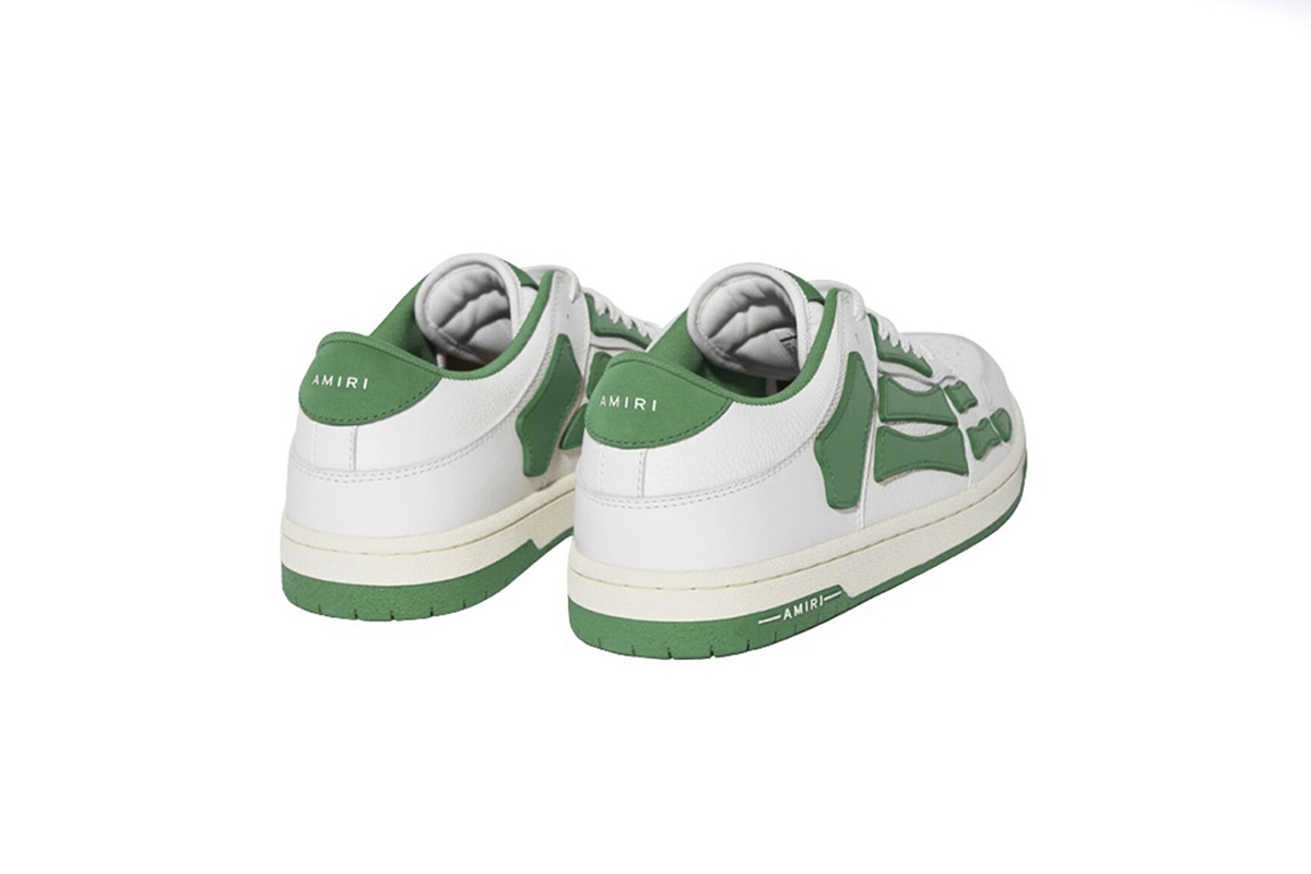Coco Shoes Amiri Skel Top Low White Green MFS003-114 - Cocoshoesvip.net