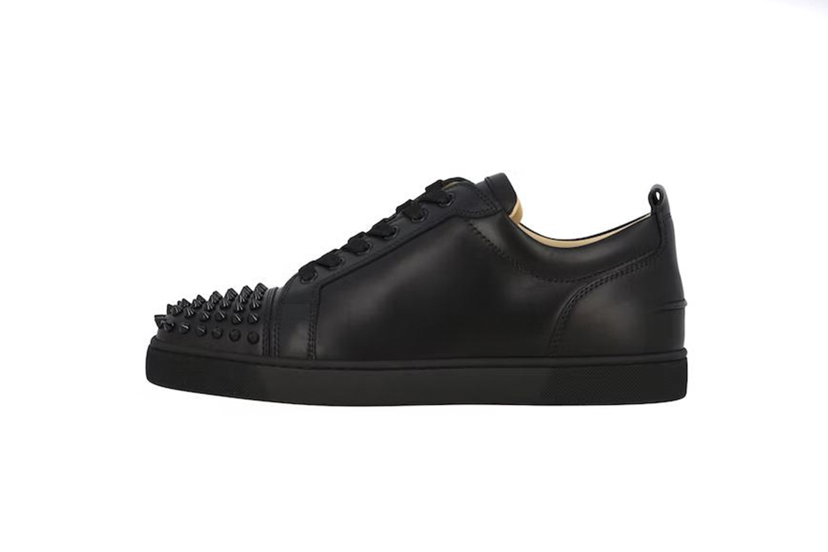 Coco Shoes Christian Louboutin Louis Junior Spikes Flat Black 1130573CM53 - Cocoshoesvip.net