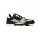 Coco Shoes Louis Vuitton Trainer Cowboy Black Gray 1AAHS3 - Cocoshoesvip.net