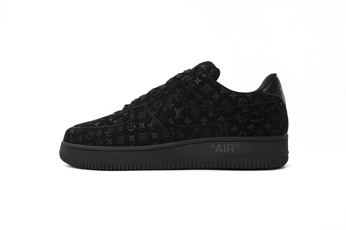 Coco Shoes Louis Vuitton x Nike Air Force 1 Low All Black 1A9VD7 - Cocoshoesvip.net