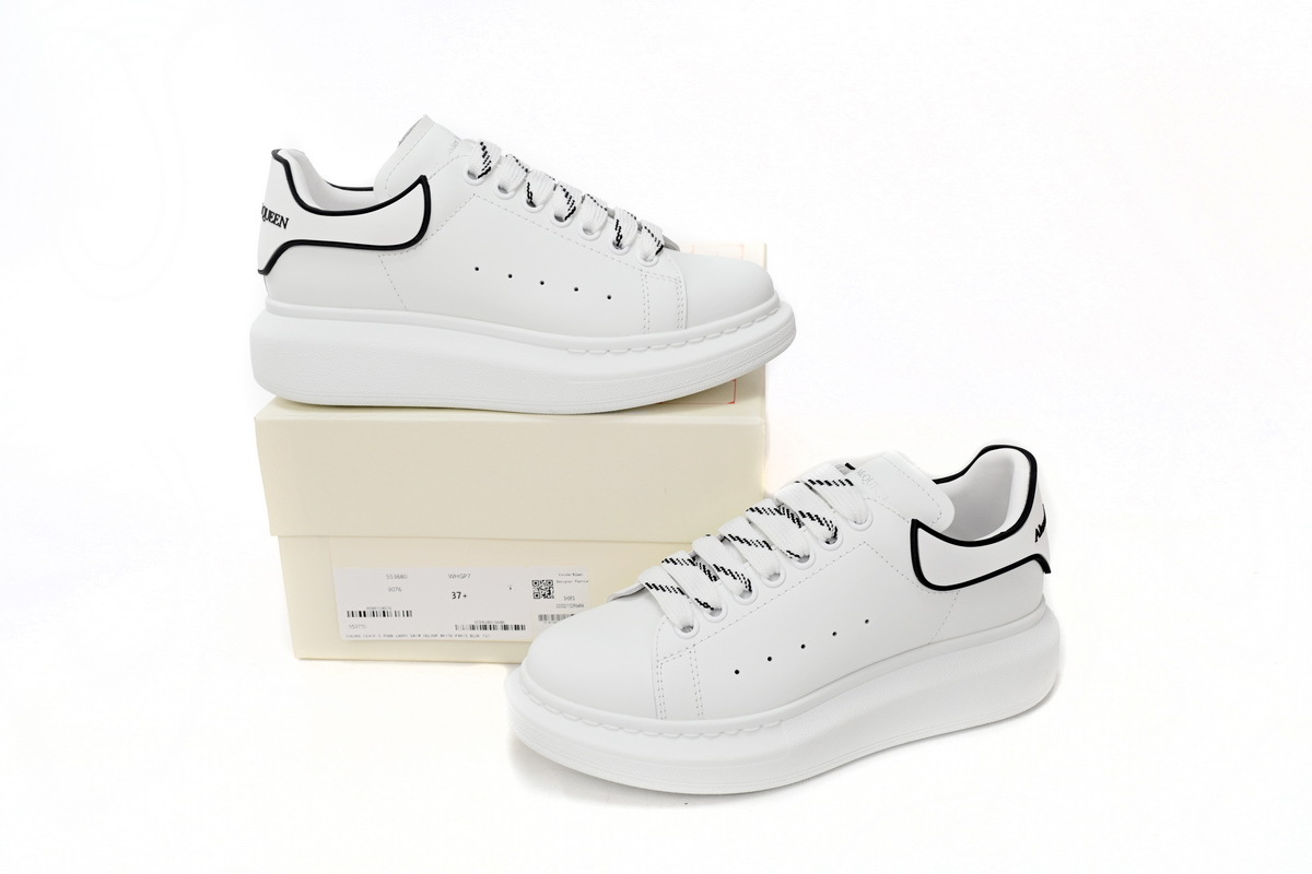 Coco Shoes Alexander McQueen Oversized White Black 621056WHXMT9074 - Cocoshoesvip.net
