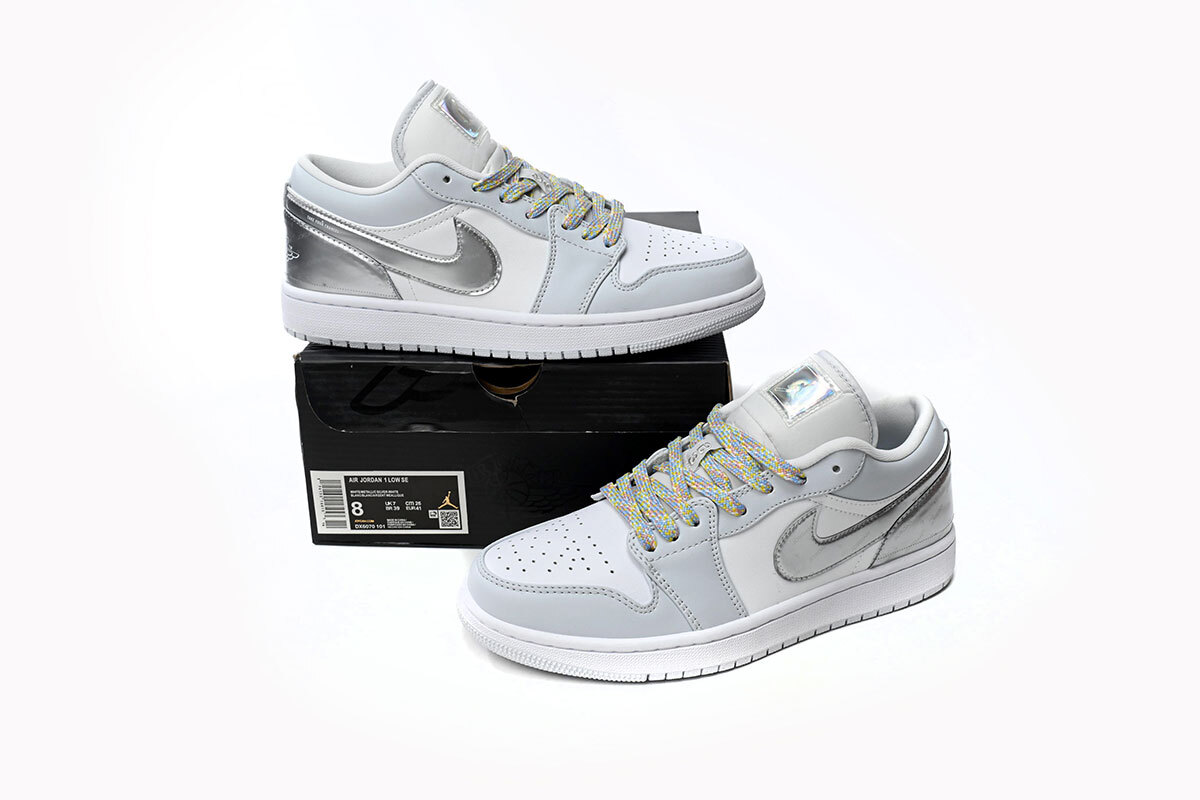 Coco Shoes Jordan 1 Low Tear Away Silver DX6070-101 - Cocoshoesvip.net