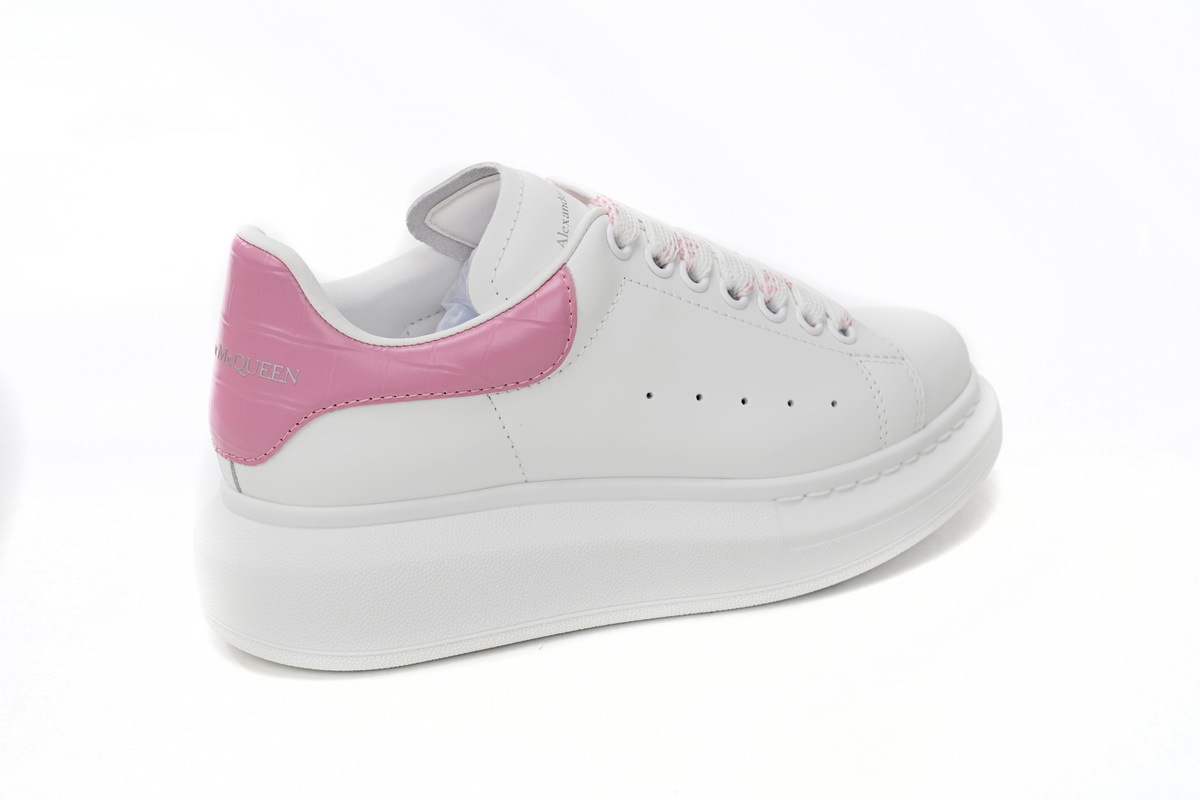 Coco Shoes Alexander McQueen Oversized White Pink Croc 718233 WICG6 8887 - Cocoshoesvip.net