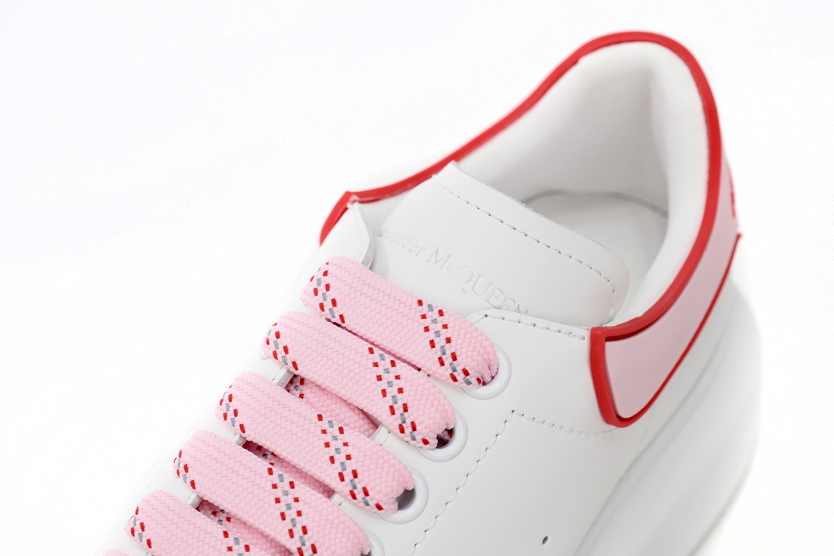 Coco Shoes Alexander McQueen Oversized White Pink Carnelian Red  - Cocoshoesvip.net