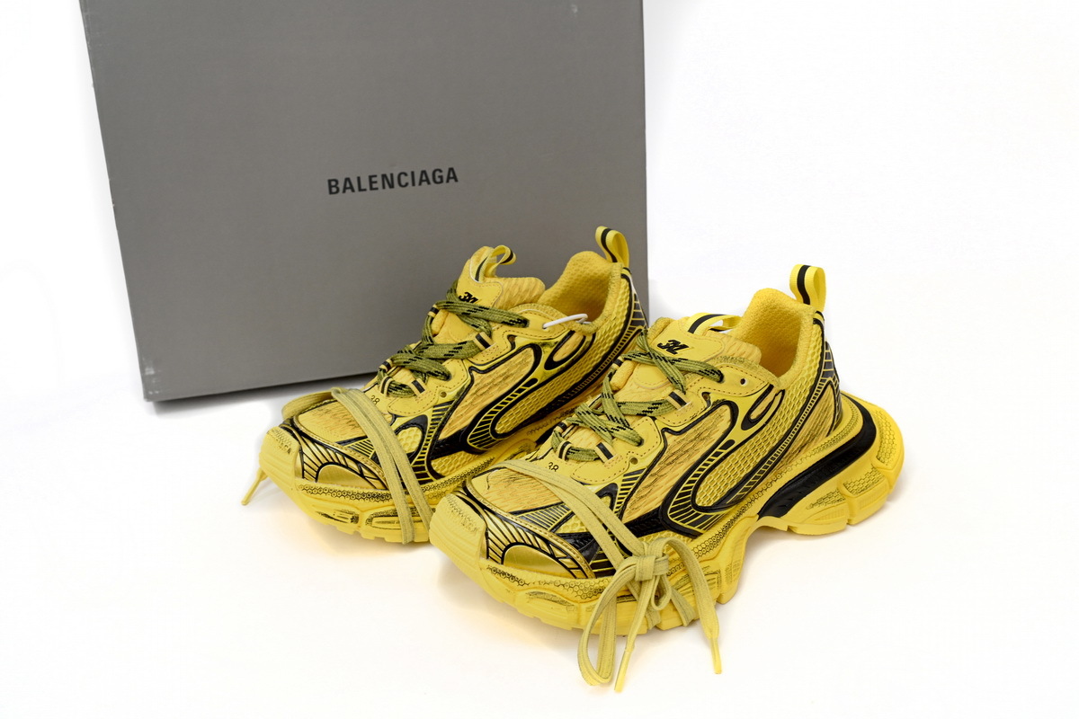 Coco Shoes Balenciaga 3XL Sneaker Black Yellow 734733 W3XL2 7010 - Cocoshoesvip.net