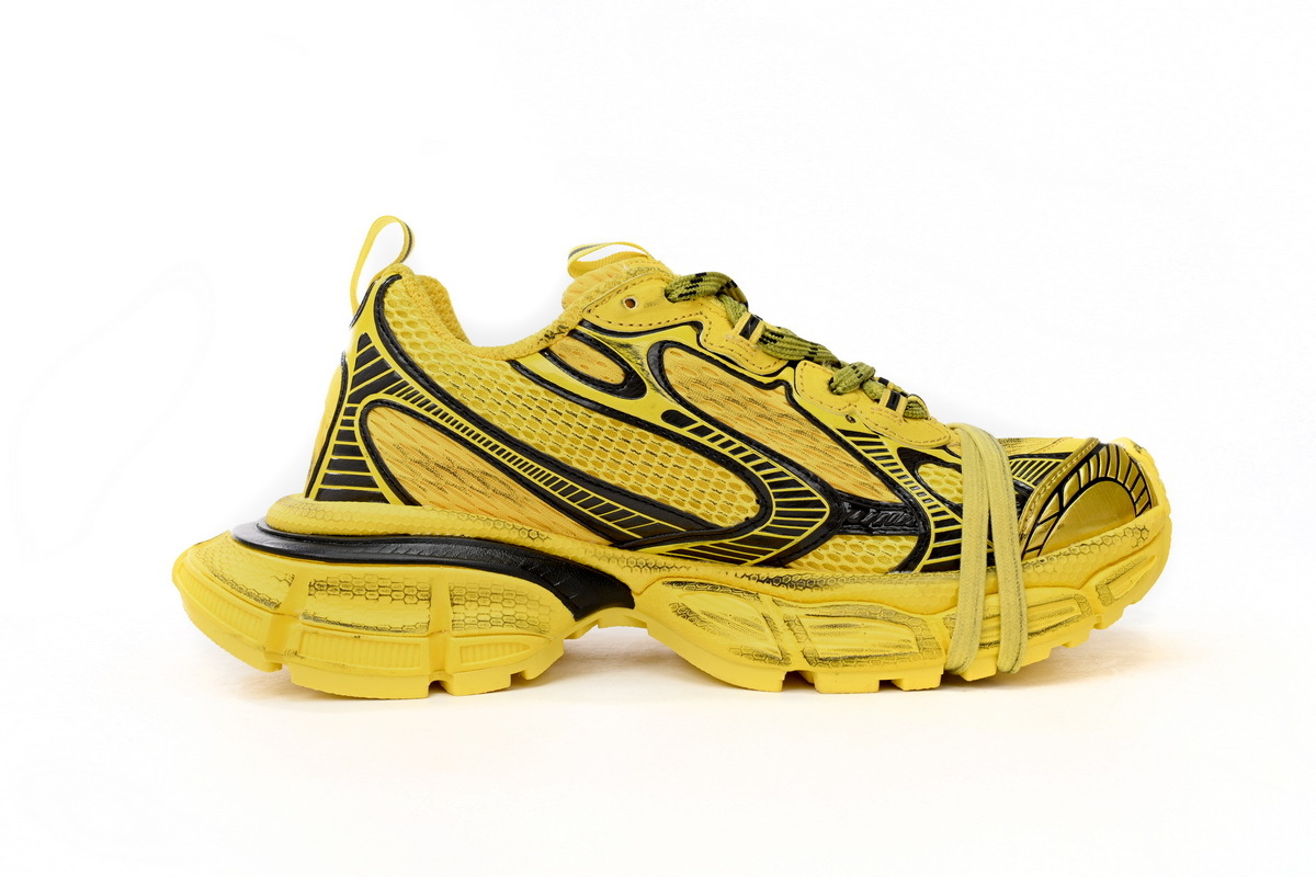 Coco Shoes Balenciaga 3XL Sneaker Black Yellow 734733 W3XL2 7010 - Cocoshoesvip.net