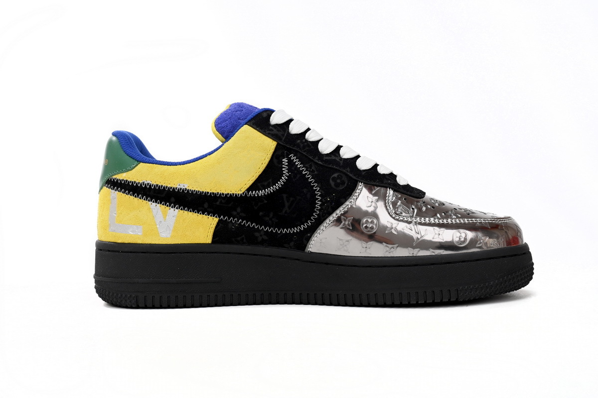 Coco Shoes Louis Vuitton x Nike Air Force 1 Low Silver Yellow 1A9VCH - Cocoshoesvip.net