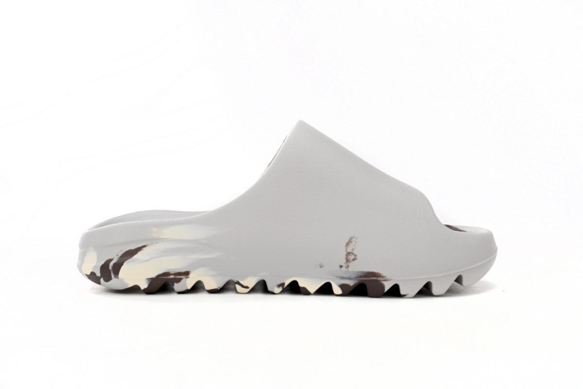 Coco Shoes Adidas Yeezy Slide Enflame Oil Painting White Grey GZ5553 - Cocoshoesvip.net