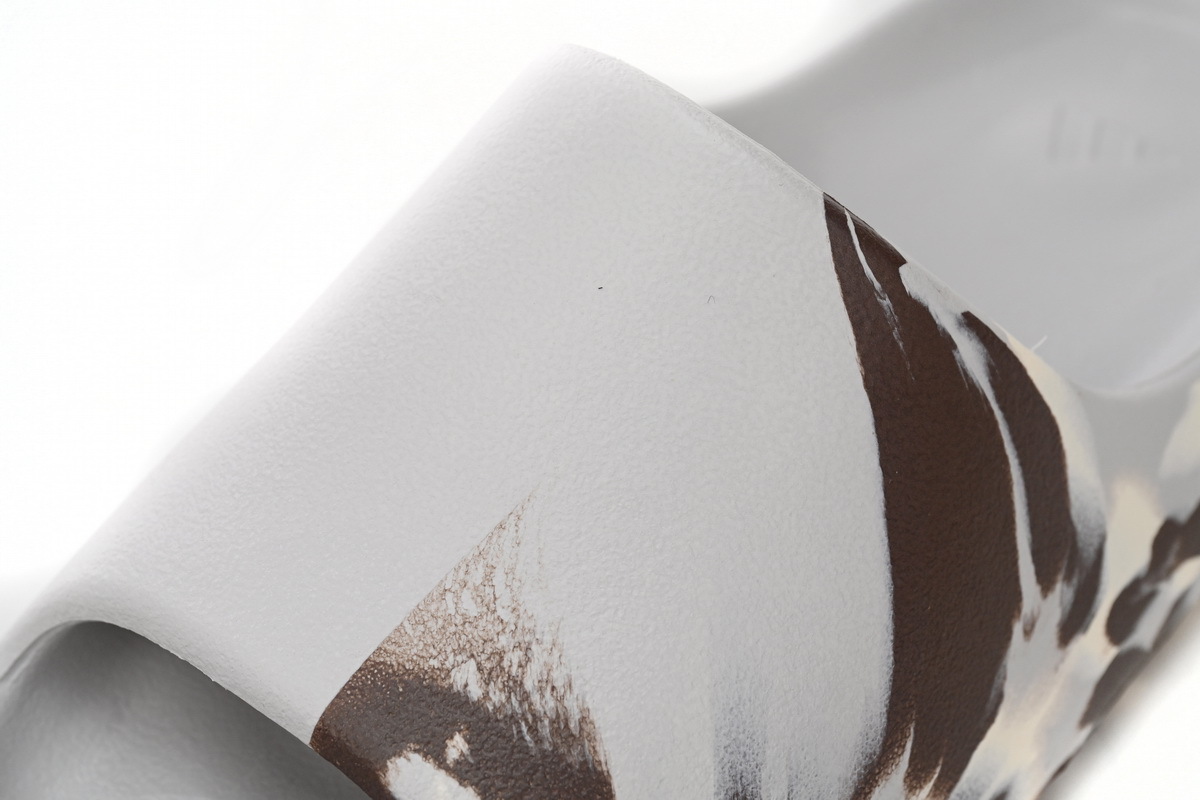 Coco Shoes Adidas Yeezy Slide Enflame Oil Painting White Grey GZ5553 - Cocoshoesvip.net