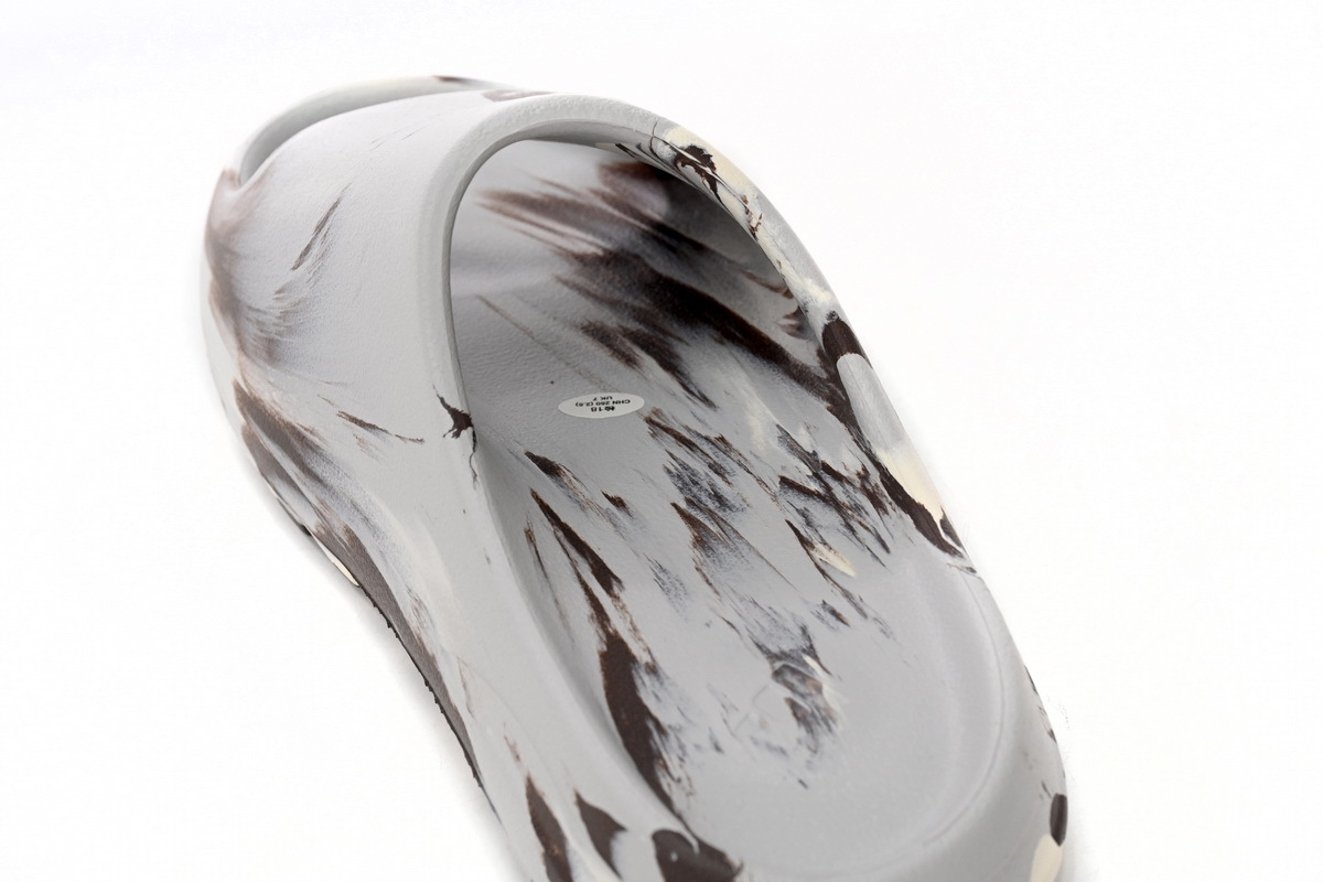 Coco Shoes Adidas Yeezy Slide Enflame Oil Painting White Grey GZ5553 - Cocoshoesvip.net