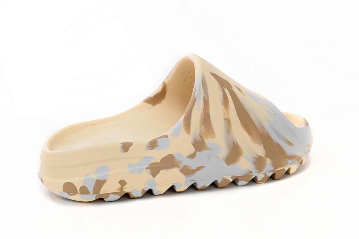 Coco Shoes Adidas Yeezy Slide Enflame Oil Painting White Yellow GW1932 - Cocoshoesvip.net