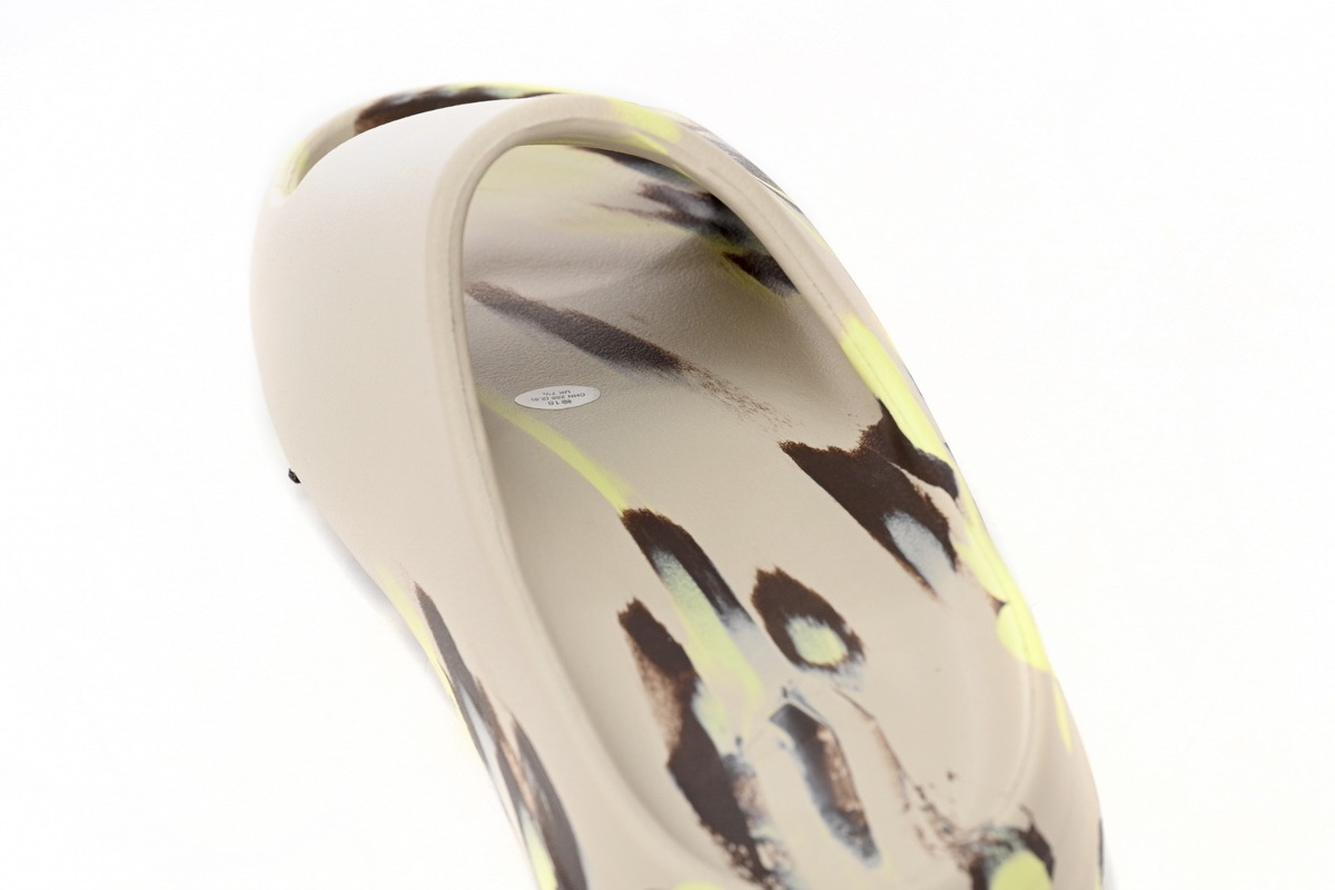 Coco Shoes Adidas Yeezy Slide Enflame Oil Painting Ink Yellow FZ5899 - Cocoshoesvip.net