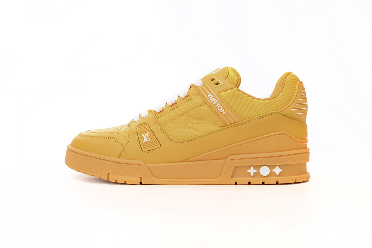 Coco Shoes Louis Vuitton Trainer Yellow Embossed Monogram 1AARG0 - Cocoshoesvip.net