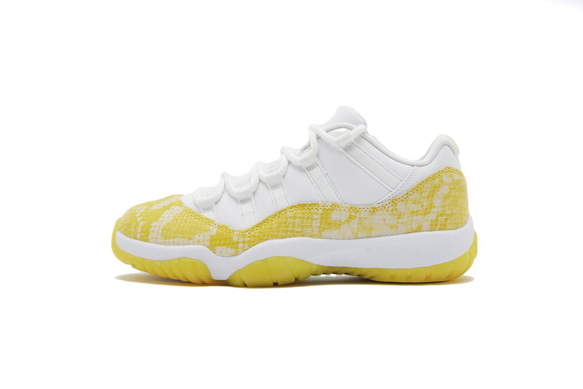 Coco Shoes Jordan 11 Retro Low Yellow Snakeskin AH7860-107 - Cocoshoesvip.net