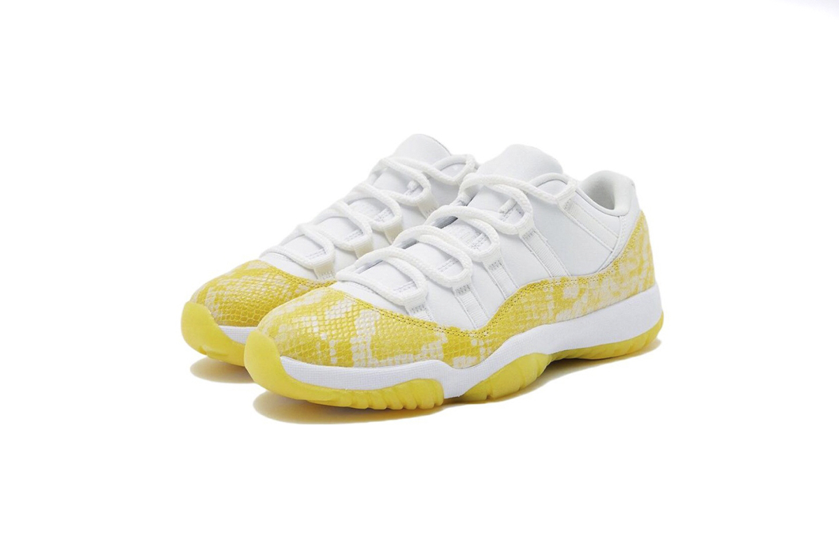 Coco Shoes Jordan 11 Retro Low Yellow Snakeskin AH7860-107 - Cocoshoesvip.net