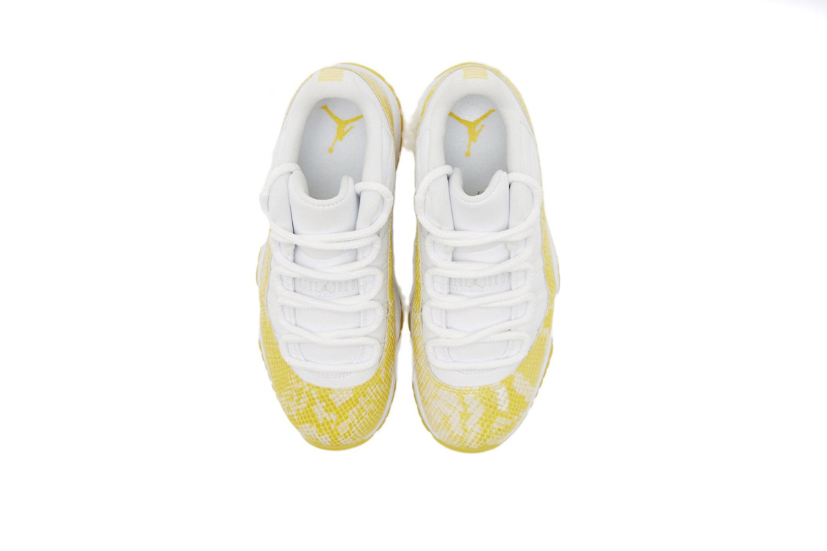 Coco Shoes Jordan 11 Retro Low Yellow Snakeskin AH7860-107 - Cocoshoesvip.net