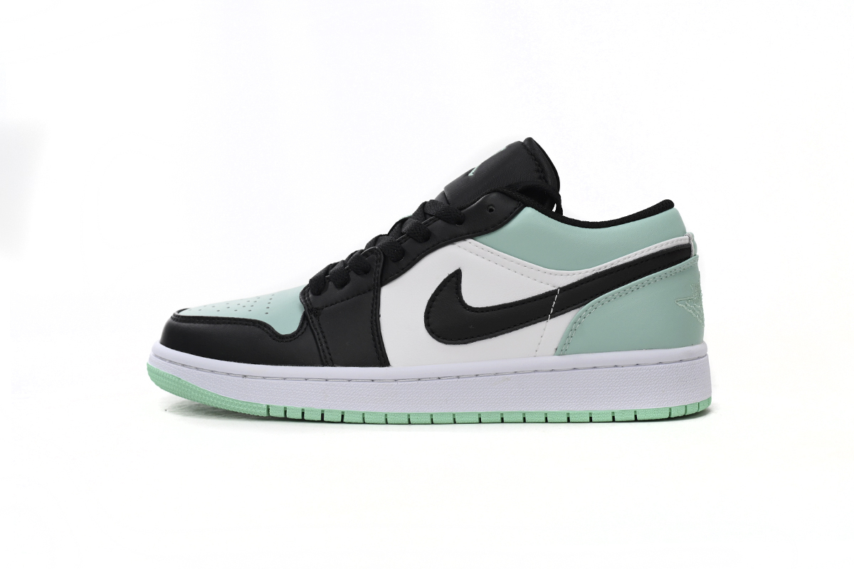 Coco Shoes Jordan 1 Low Emerald Toe 553558-117 - Cocoshoesvip.net