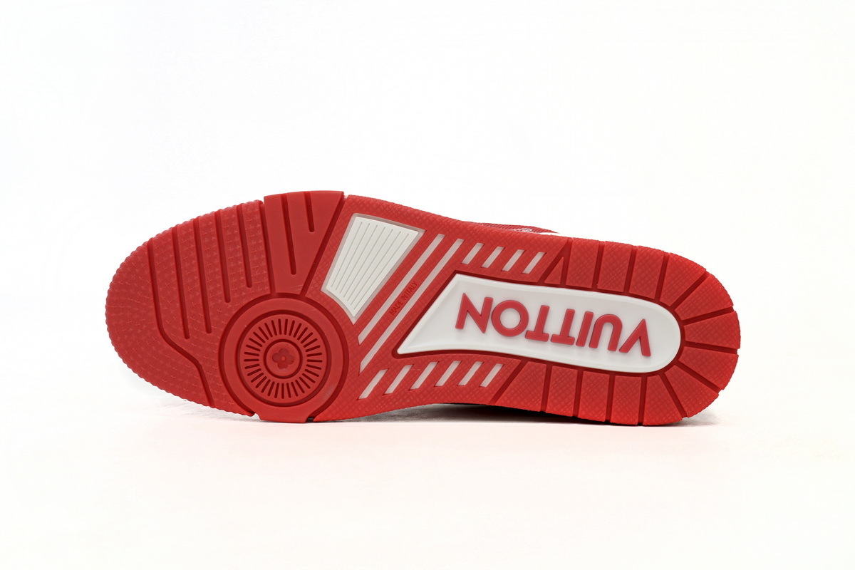 Coco Shoes Louis Vuitton Trainer #54 Signature Red White 1AANFH - Cocoshoesvip.net