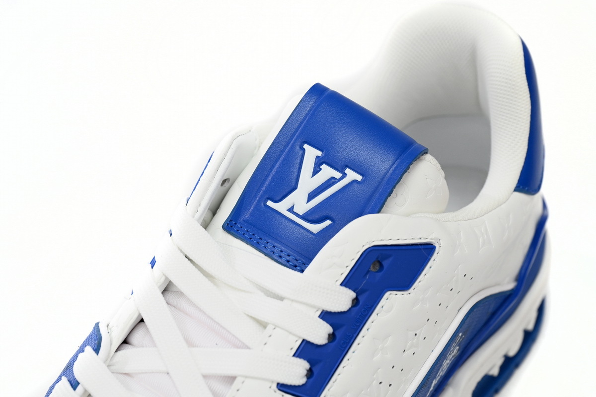Coco Shoes Louis Vuitton Trainer #54 Signature Blue White  - Cocoshoesvip.net