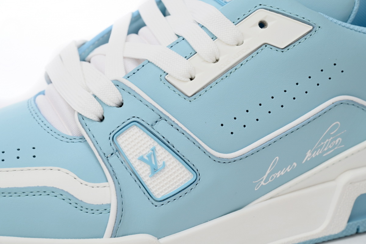 Coco Shoes Louis Vuitton Trainer #54 Light Blue White 1AAHSJ - Cocoshoesvip.net