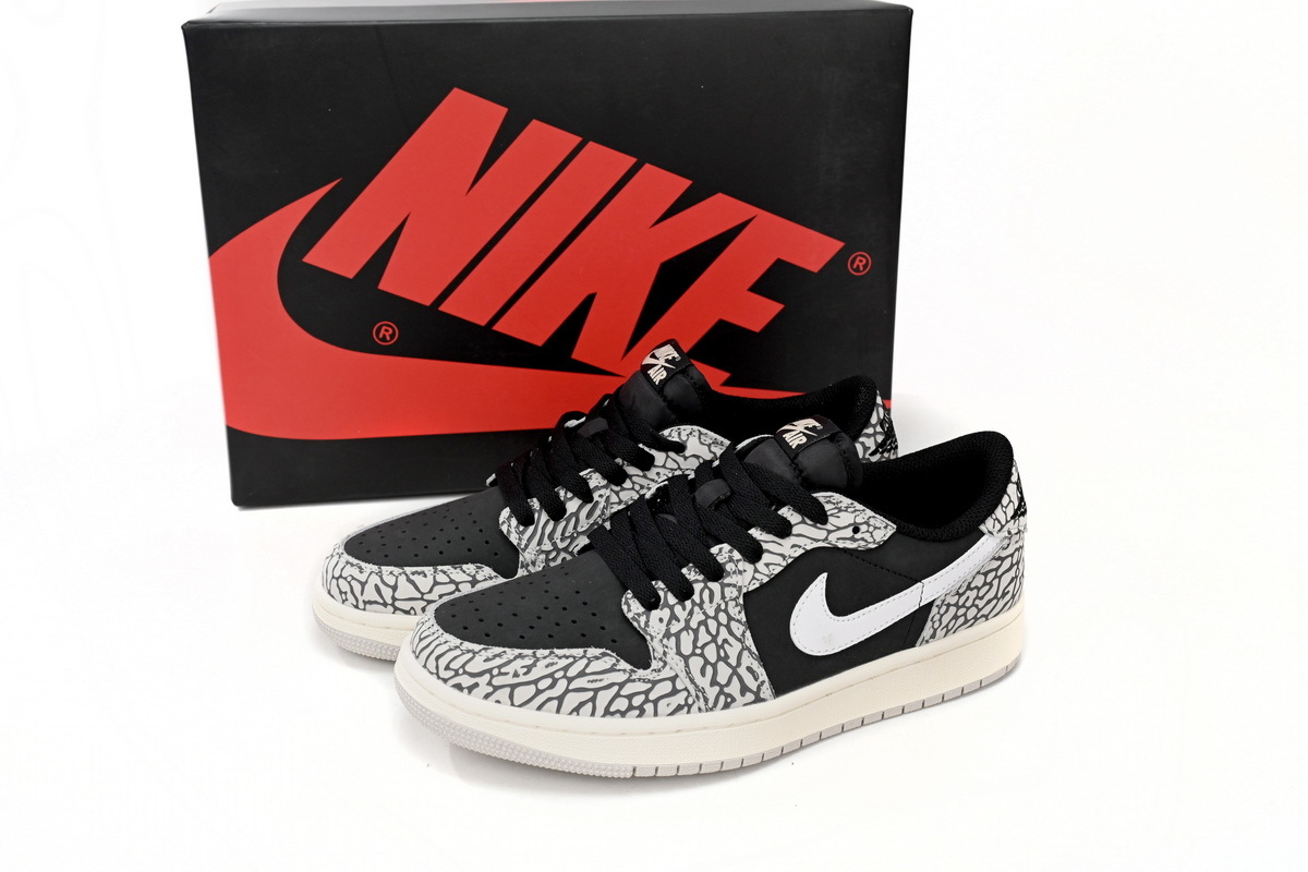 Coco Shoes Jordan 1 Low Black Gray Burst CZ0858-001 - Cocoshoesvip.net