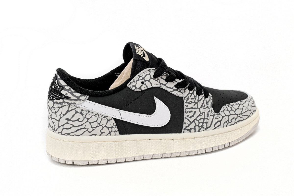 Coco Shoes Jordan 1 Low Black Gray Burst CZ0858-001 - Cocoshoesvip.net