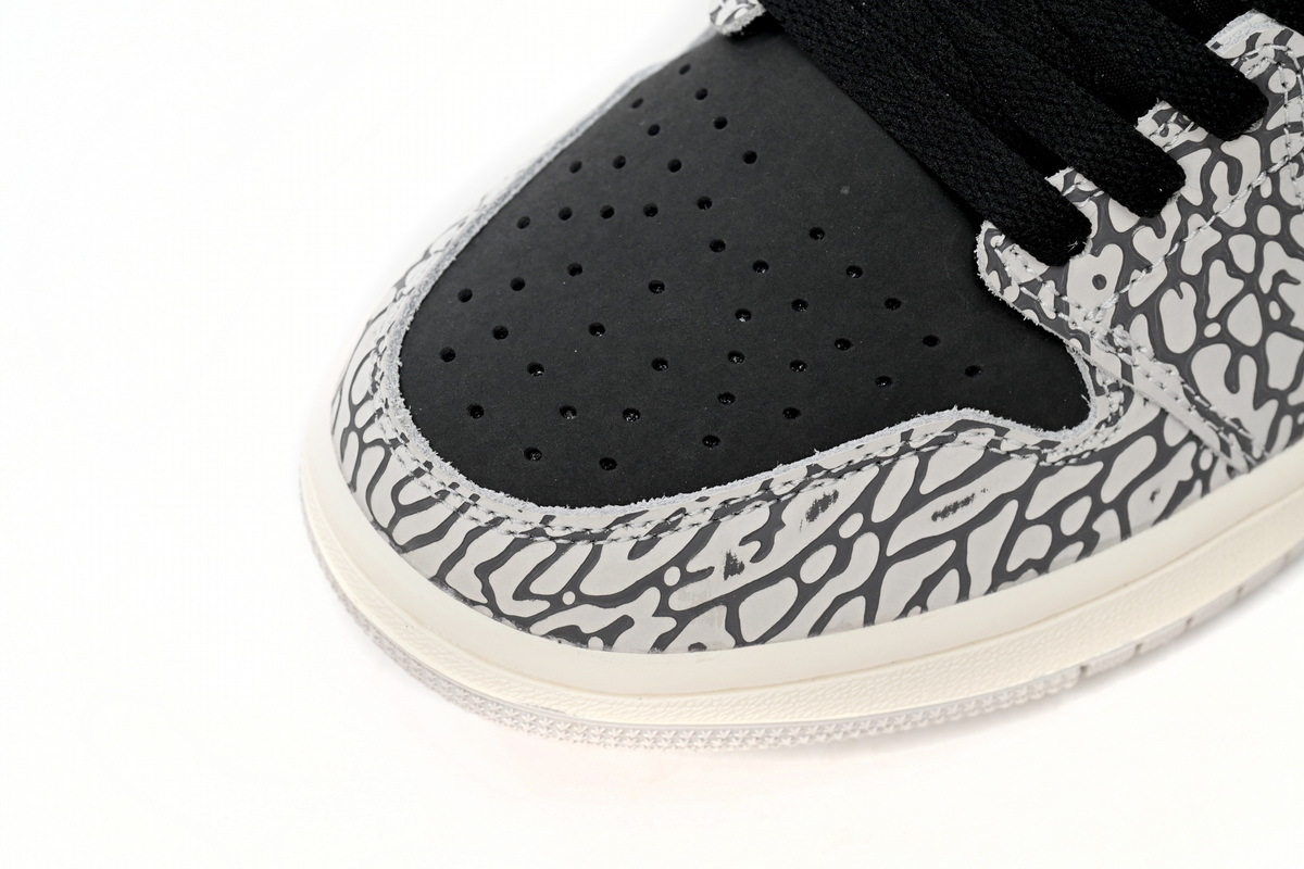 Coco Shoes Jordan 1 Low Black Gray Burst CZ0858-001 - Cocoshoesvip.net