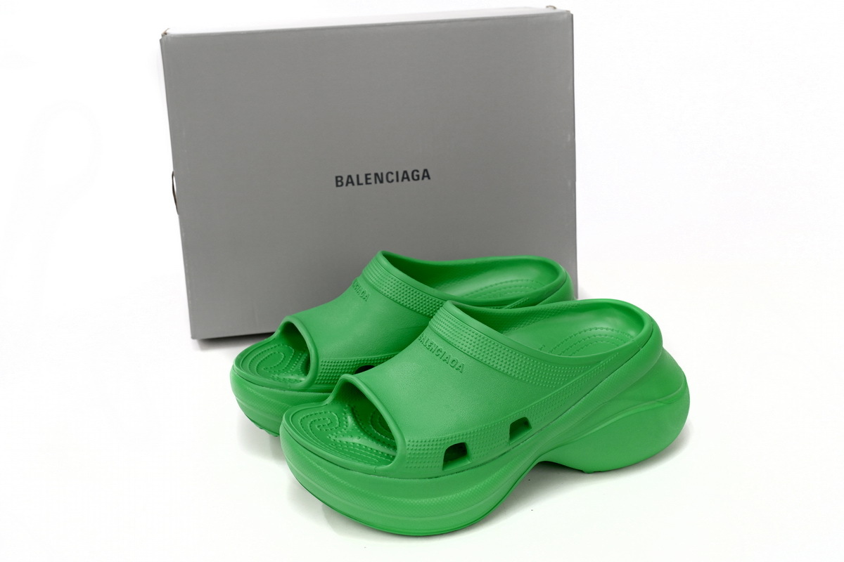 Coco Shoes Balenciaga x Crocs Pool Slide Sandals Green 677386W1S8E3033 - Cocoshoesvip.net