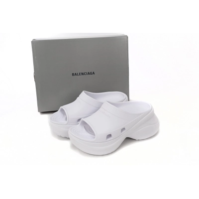 Coco Shoes Balenciaga x Crocs Pool Slide Sandals White 677389W1S8E9000 02