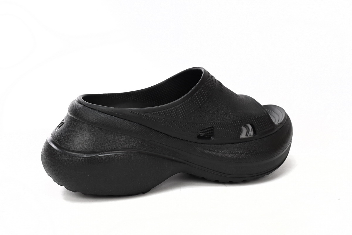 Coco Shoes Balenciaga x Crocs Pool Slide Sandals Black 677386W1S8E1000 - Cocoshoesvip.net