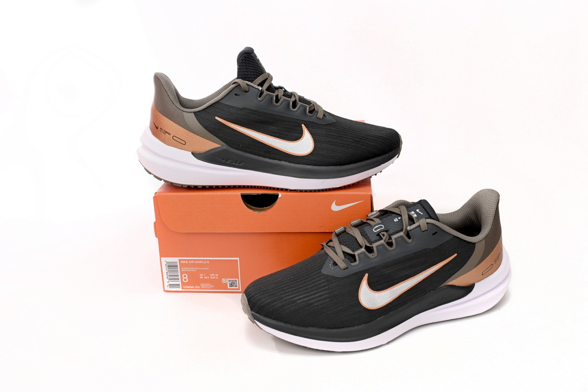 Coco Shoes Nike Air Winflo 9 Black And White Brown DD8686-005 - Cocoshoesvip.net