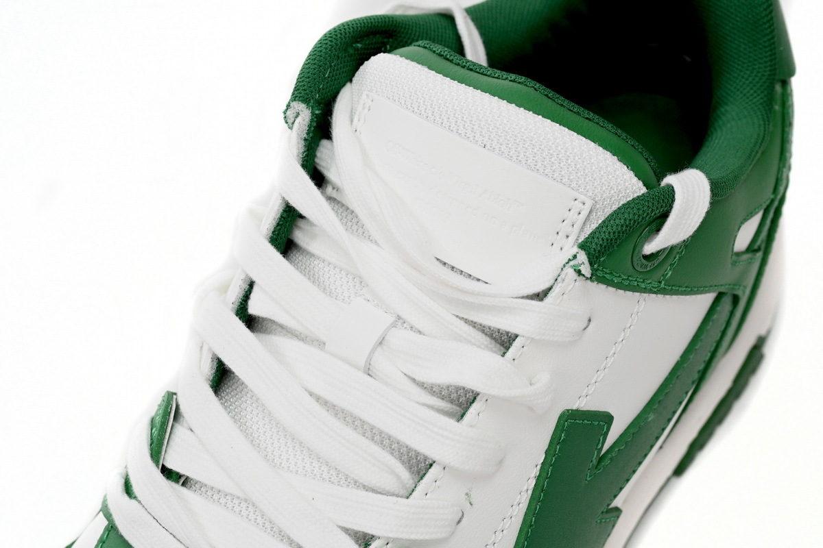 Coco Shoes OFF-WHITE Out Of Office OOO Low Tops White Green OMIA189C99LEA0010155 - Cocoshoesvip.net