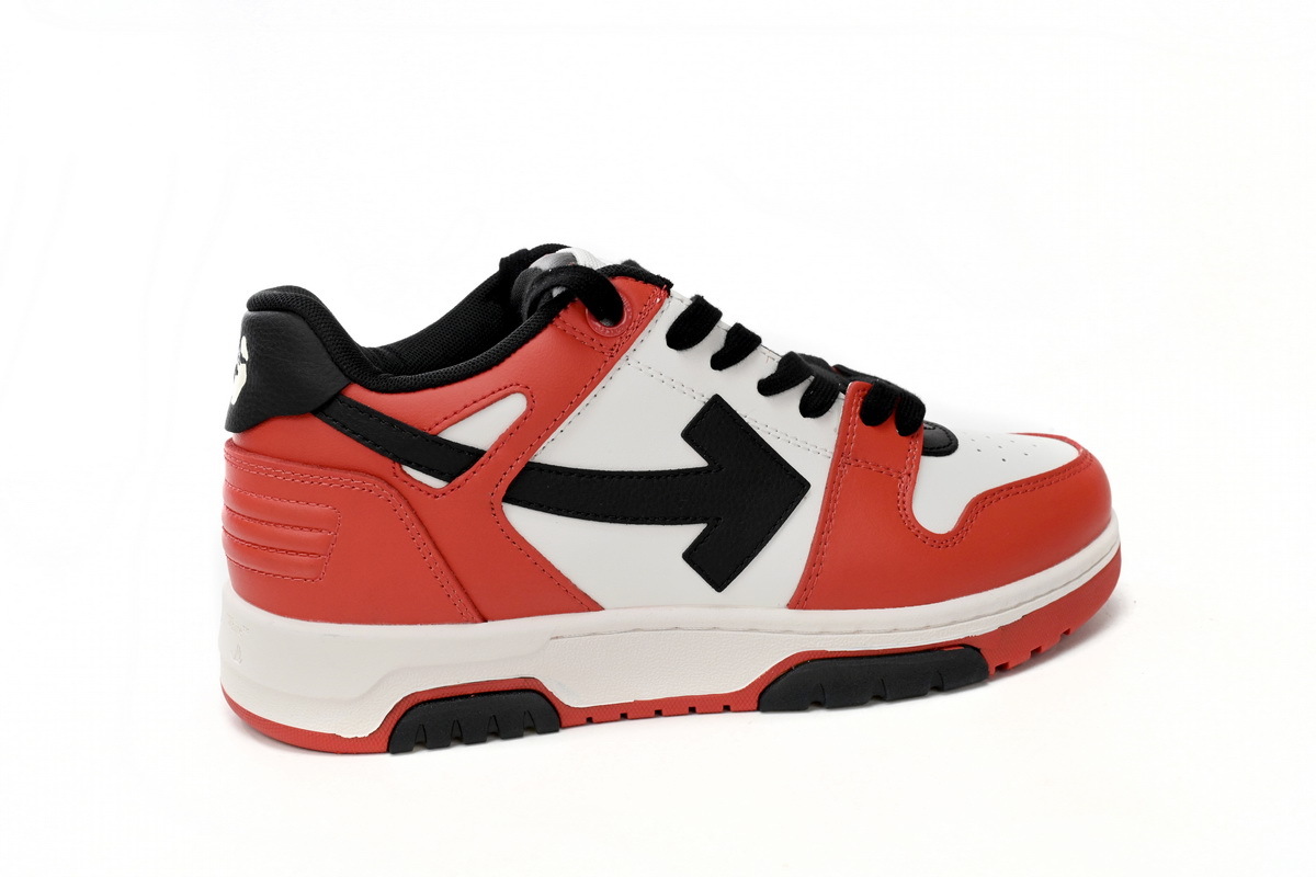 Coco Shoes OFF-WHITE Out Of Office OOO Low Tops Black White Red OMIA189S23LEA0012510 - Cocoshoesvip.net