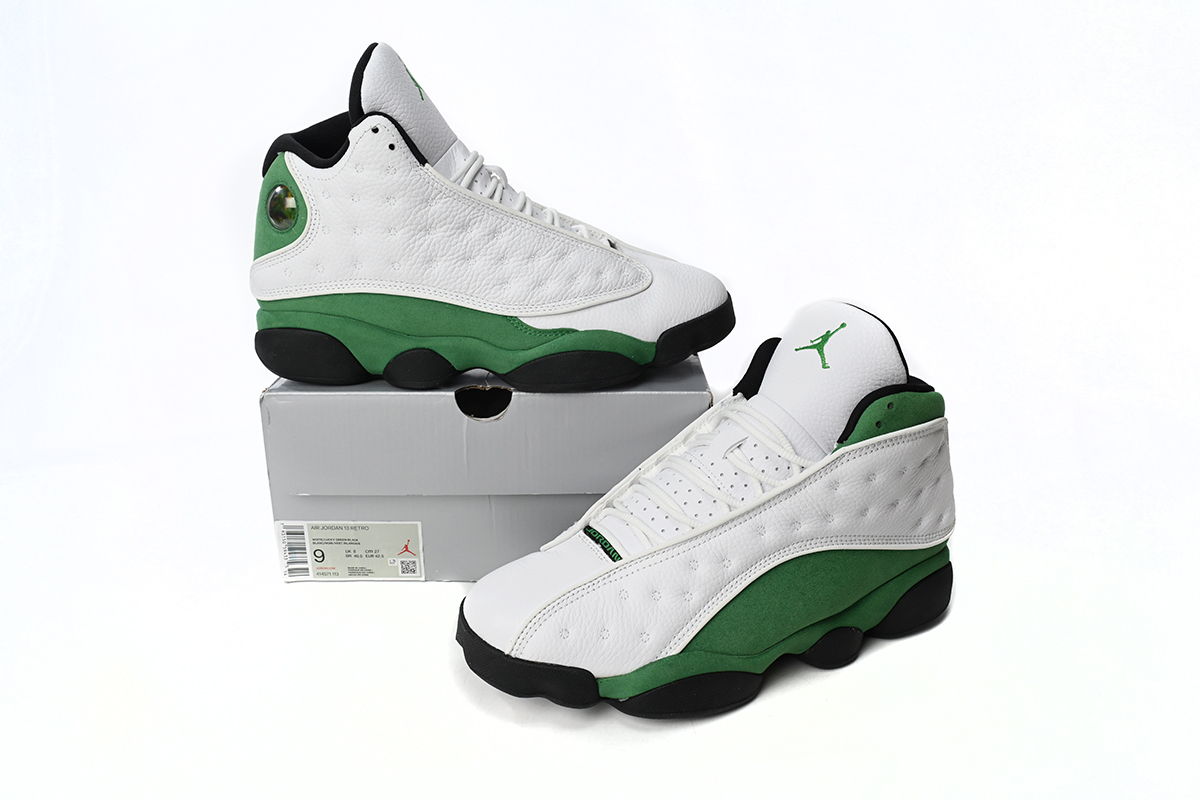 Coco Shoes Jordan 13 Retro White Lucky Green DB6537-11 - Cocoshoesvip.net