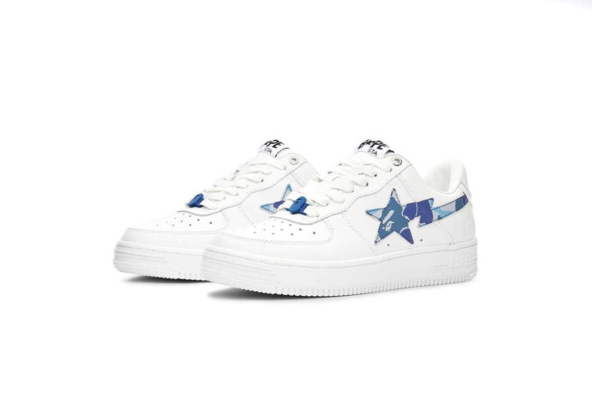 Coco Shoes A Bathing Ape Bape Sta Low ABC Camo White Blue 1I70191005 - Cocoshoesvip.net