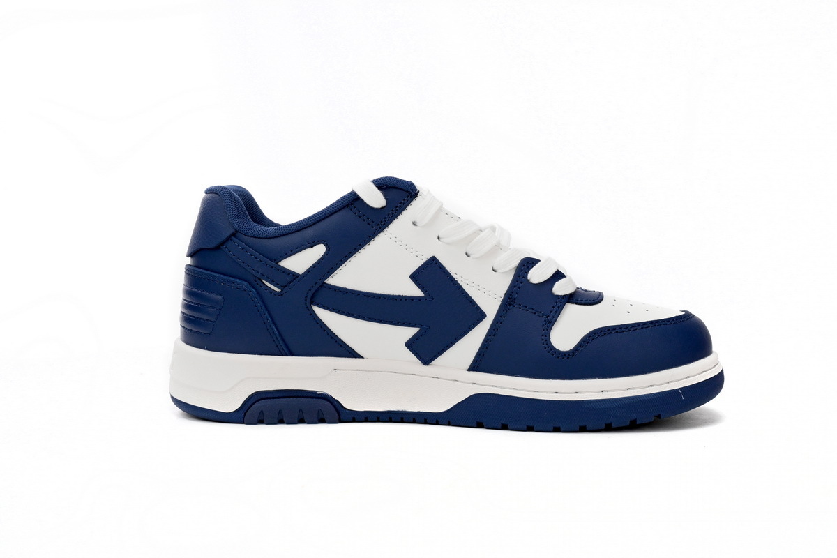 Coco Shoes OFF-WHITE Out Of Office "OOO" Low Tops Dark Blue White OMIA189S22LEA0010142 - Cocoshoesvip.net