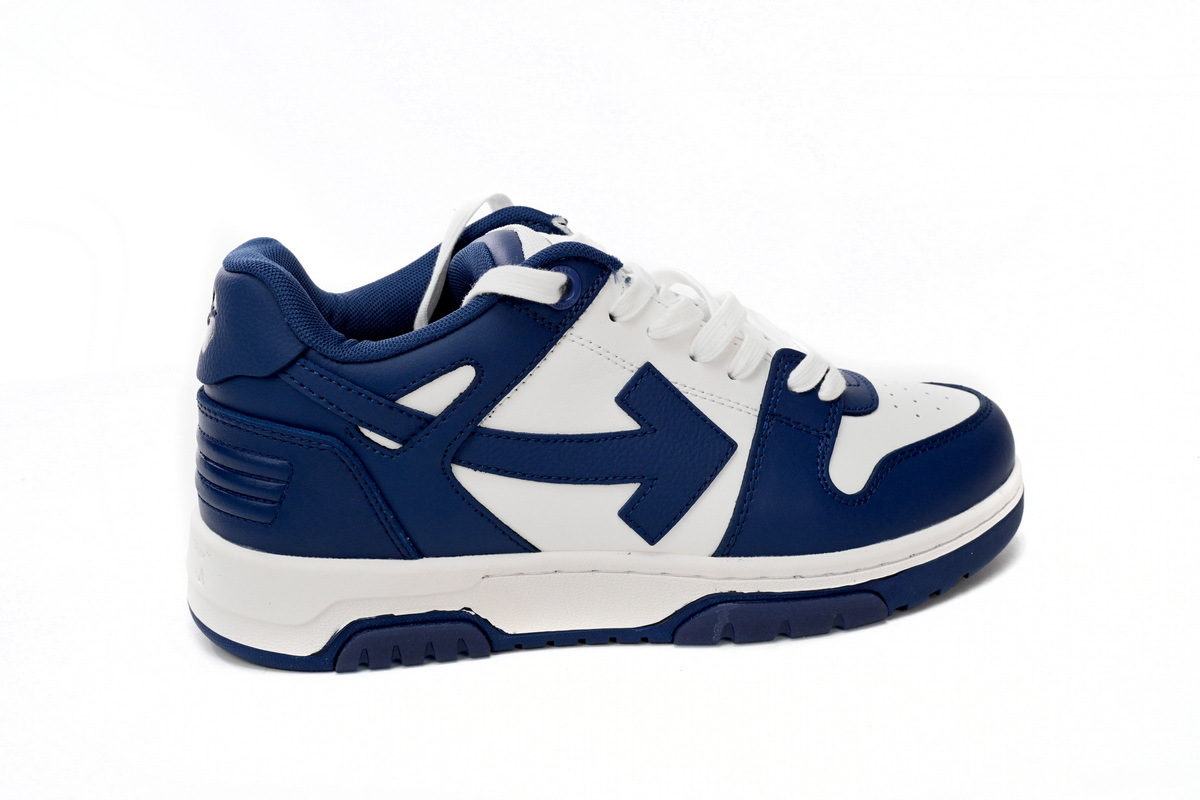 Coco Shoes OFF-WHITE Out Of Office "OOO" Low Tops Dark Blue White OMIA189S22LEA0010142 - Cocoshoesvip.net