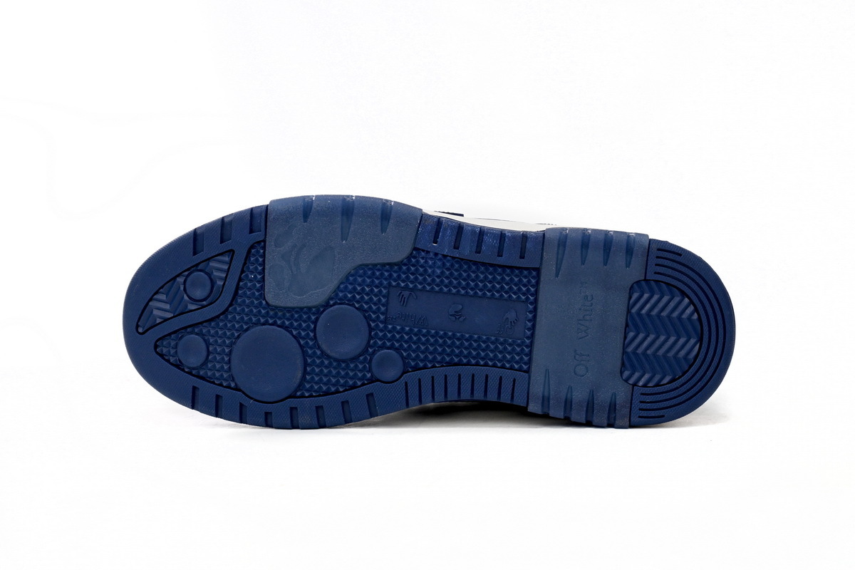 Coco Shoes OFF-WHITE Out Of Office "OOO" Low Tops Dark Blue White OMIA189S22LEA0010142 - Cocoshoesvip.net