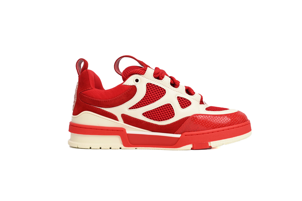 Coco Shoes Louis Vuitton LV Skate Sneaker Red White 1AARS5 - Cocoshoesvip.net