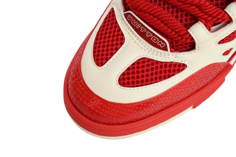Coco Shoes Louis Vuitton LV Skate Sneaker Red White 1AARS5 - Cocoshoesvip.net