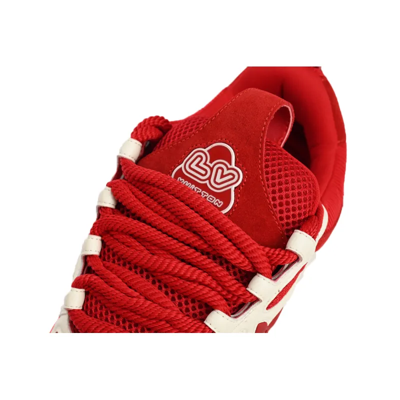 Coco Shoes Louis Vuitton LV Skate Sneaker Red White 1AARS5 - Cocoshoesvip.net