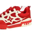 Coco Shoes Louis Vuitton LV Skate Sneaker Red White 1AARS5 - Cocoshoesvip.net