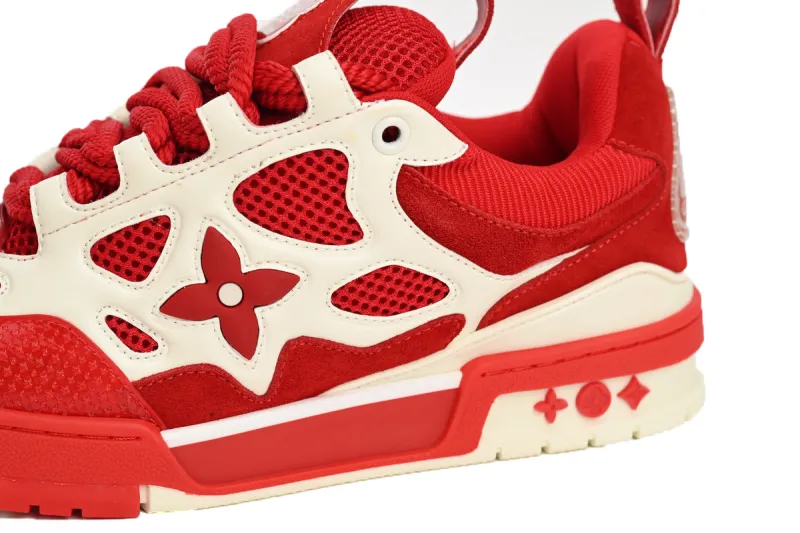 Coco Shoes Louis Vuitton LV Skate Sneaker Red White 1AARS5 - Cocoshoesvip.net