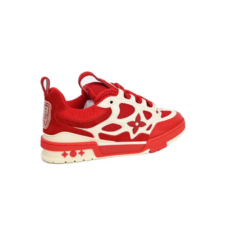 Coco Shoes Louis Vuitton LV Skate Sneaker Red White 1AARS5 - Cocoshoesvip.net