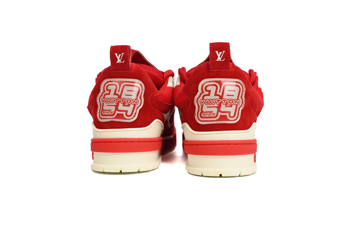 Coco Shoes Louis Vuitton LV Skate Sneaker Red White 1AARS5 - Cocoshoesvip.net